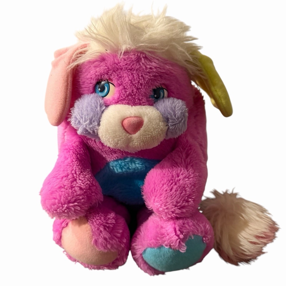 Popples Prize Hot Pink Purple Yellow Blue Stuffed Plush Mattel 1985 Vintage Toy